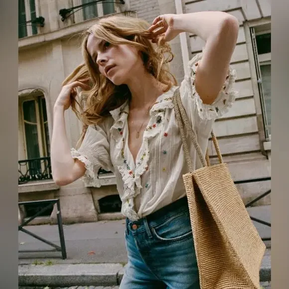 Doen Hettie Top in Sea Salt M - Picture 10 of 12